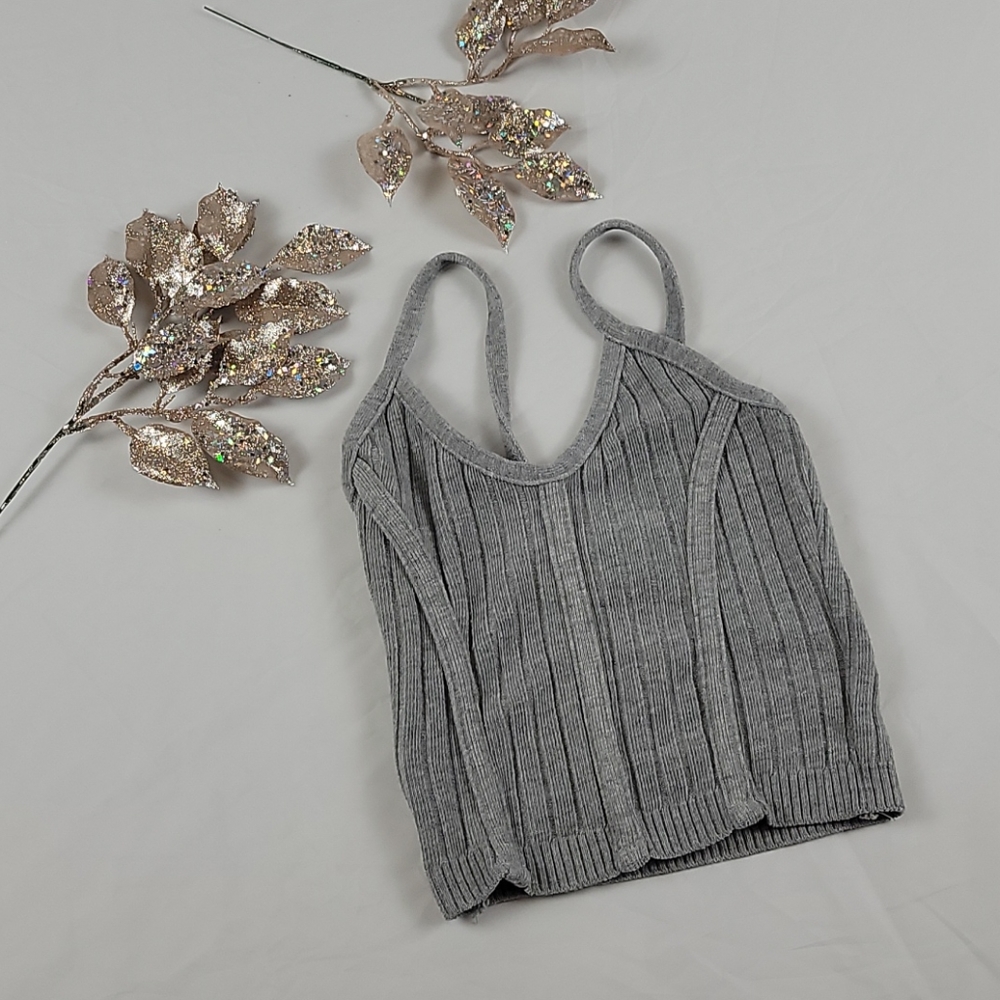 HMS Grey crop top xs